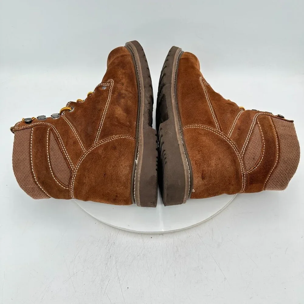 Mack Men Size 11 Brown Suede Leather Steel Toe Oil Resistant Work Boot
